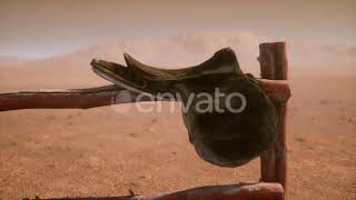 Horse Saddle on the Fence in Monument Valley | Motion Graphics - Envato elements