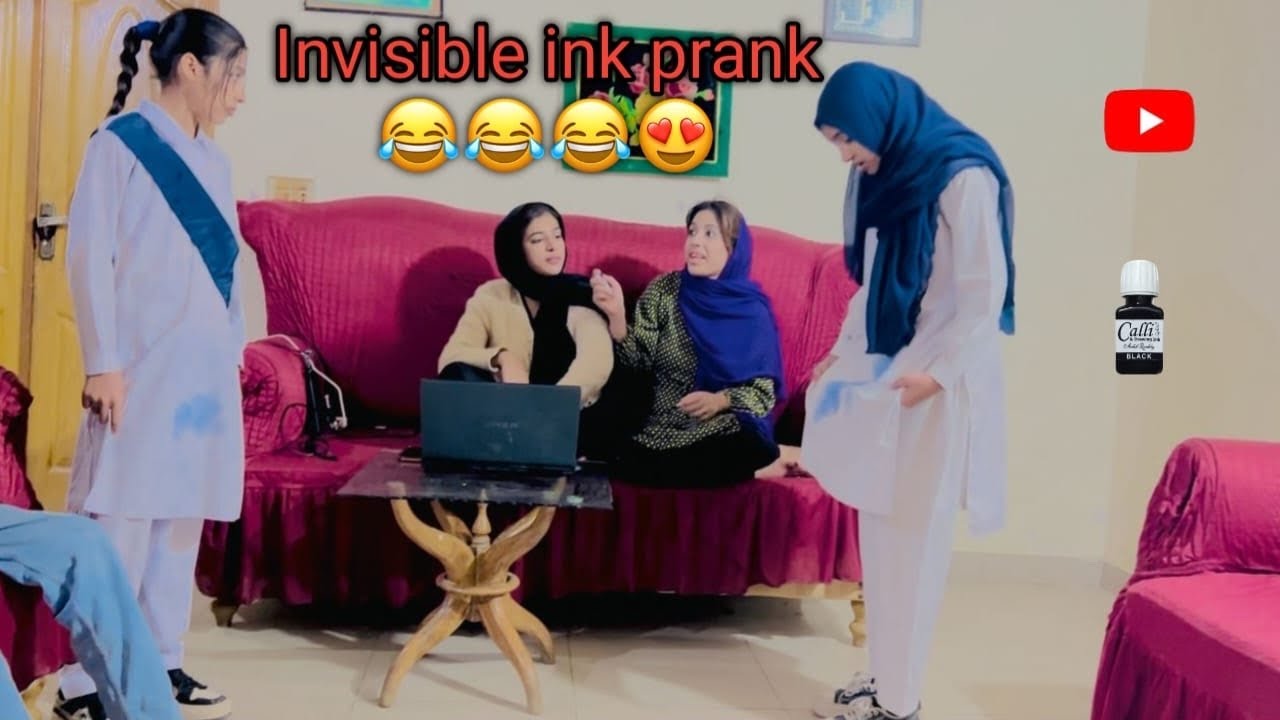Invisible ink prank😂😂😂😍