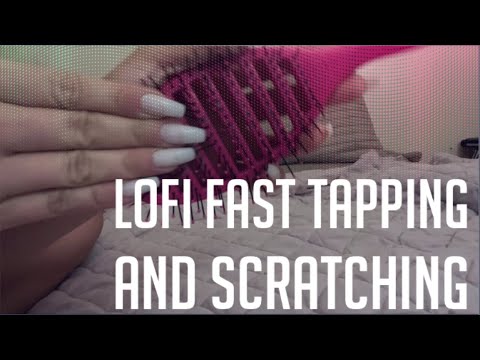 ASMR: Lofi fast tapping and scratching on random items (minimal whispering)