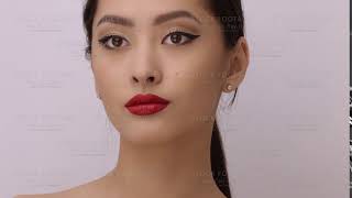 Asian Woman Beauty Face Closeup Studio Portrait