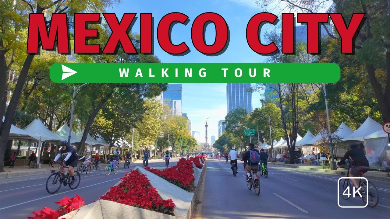4K CDMX Walking Tour | Reforma Avenue | Zona Rosa | Mexico City with Captions