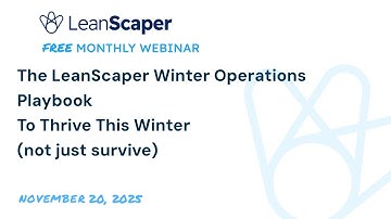 Winter Operations Improvement Playbook | LeanScaper Free Webinar [November 20, 2025]