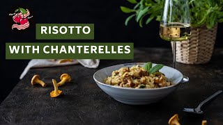 Risotto with chanterelles and sage leaves / Mushroom risotto recipe