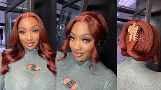 Reddish Brown Wig 🔥 | Easy Updo Style  | Klaiyi Hair