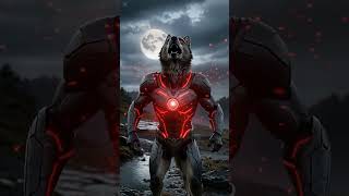 Wolf TRANSFORMS Into Dark Superhero #ai #superhero #wolf #transformation #cinematic #shorts #viral
