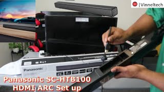 How to Set up and Connect Panasonic SC- HTB100 Soundbar To TV With HDMI ARC