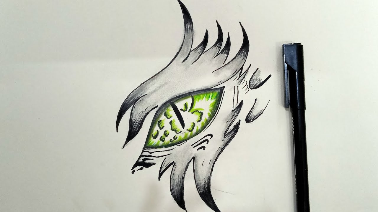 how to draw dragon eye 2022 YouTube