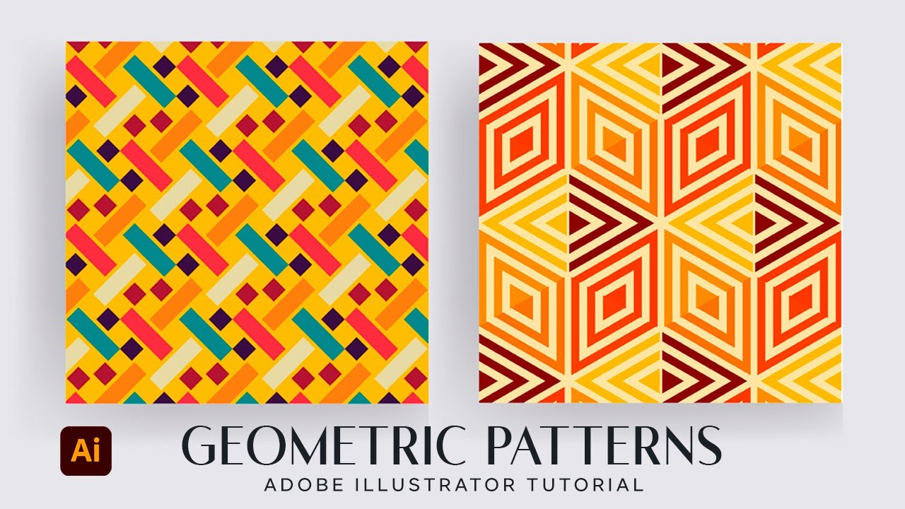 create geometric patterns | adobe illustrator tutorial - YouTube