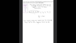 Assignment 7 Question 1 (Permutations and Combinations)
