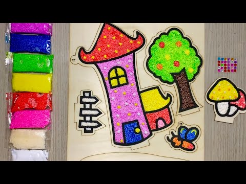 Video #16 Tô màu tranh bọt xốp slime lâu đài cổ tích cho... - youtube