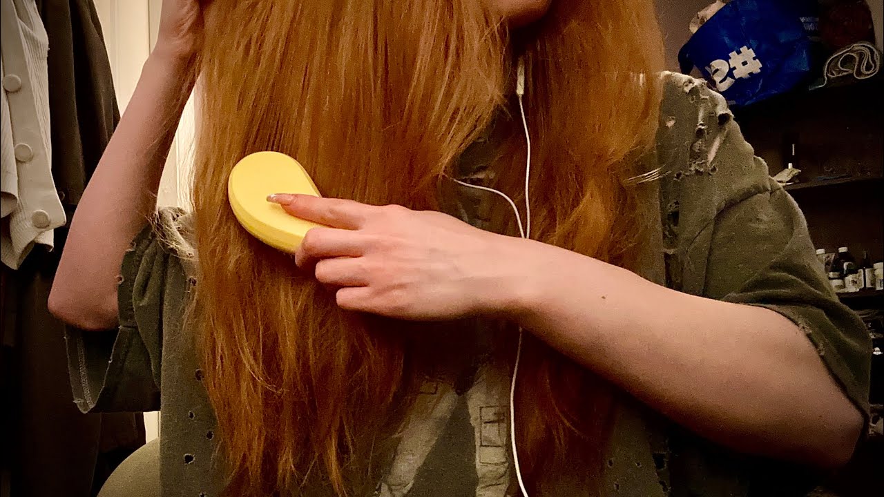 💤😴👩‍🦰Asmr Red Hair Brushing no talking to help you fall asleep👩‍🦰 😴💤