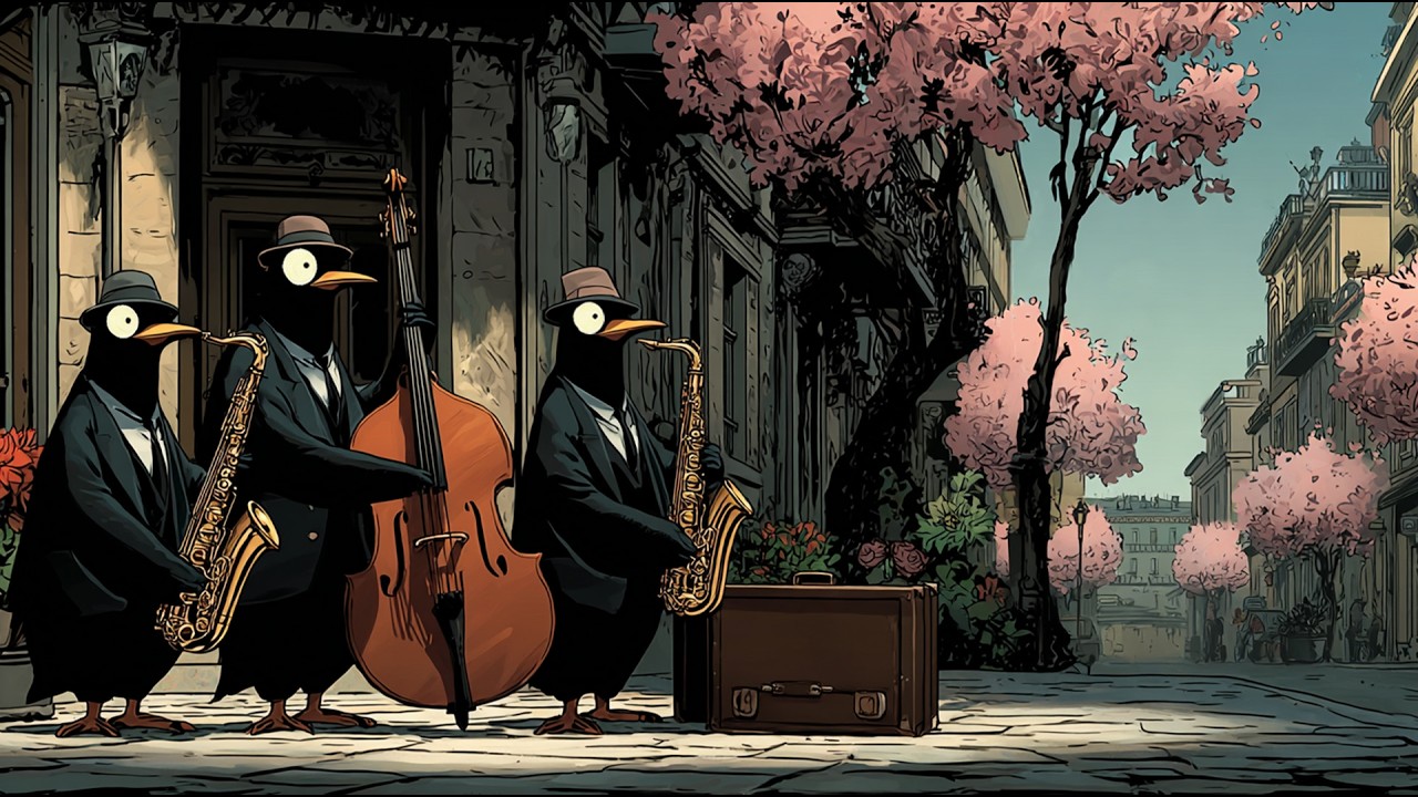 Penguins Jazz Up the Sakura Streets – Jazz for Creative Focus & Study