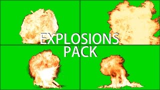 Explosions Mega Pack (green screen)