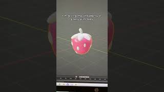 Make a 3D Strawberry w me 🍓👀✨ #blender3d #blendertutorial #3d