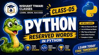 Class 05 - Reserved Words in Python #code #python #learning #freshers #engineering #ai #coding