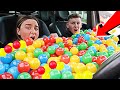 BALL PIT PRANK IN LITTLE SISTERS NEW CAR!! *2000+ BALLS*