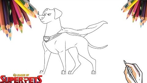COMO DESENHAR KRYPTO, O SUPERCÃO | DC LIGA DOS SUPER PETS | HOW TO DRAW KRYPTO THE SUPERDOG