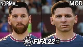 [FIFA 22 MOD] Messi no beard + new hair texture