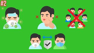 PART 2 || 15 Coronavirus Animation Icons Green Screen || Motion Graphic || By Green Pedia