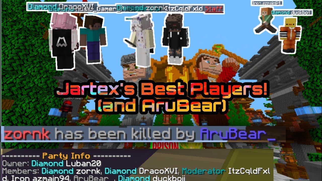 AMAZING PLAYERS FROM JARTEX competing in a ranked bedwars match! YouTube