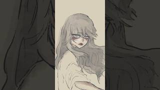 quick sketch speedpaint using procreate!♡ #sketch #anime #speedpaint #procreate #manga #sad #art