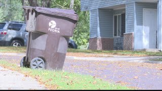 Peoria Public Works recycling damaged trash carts