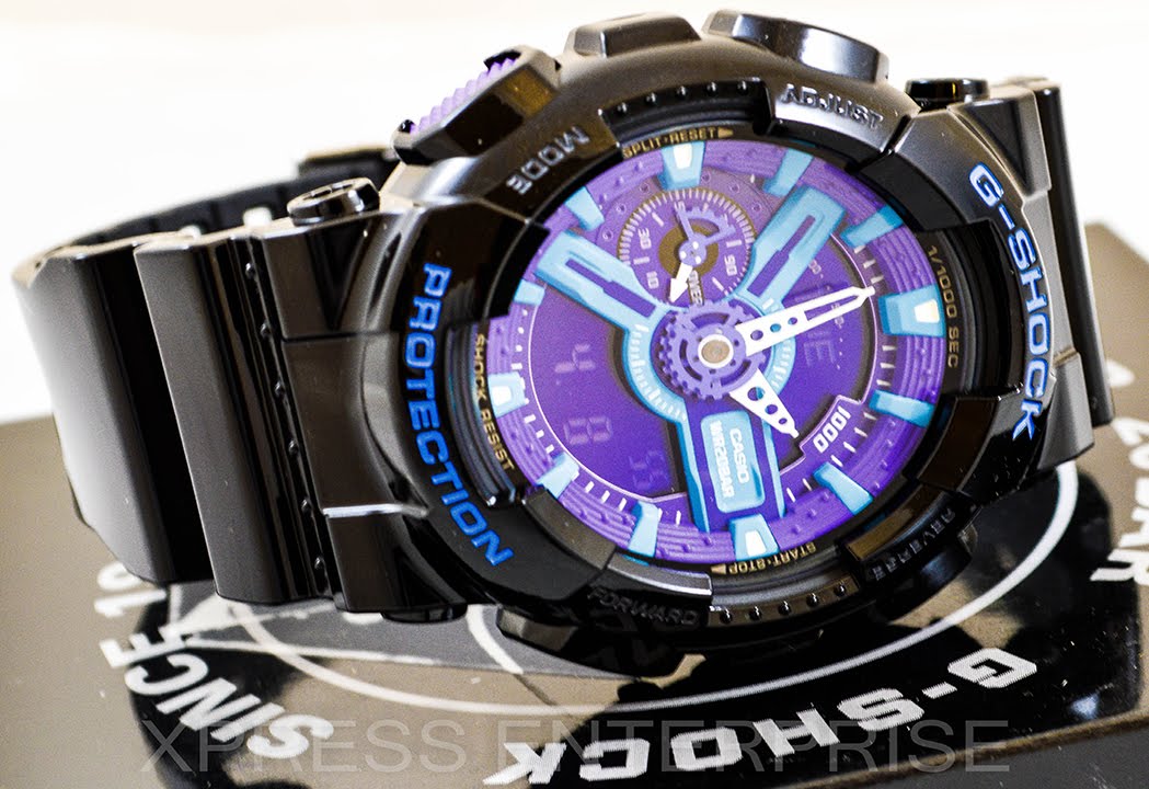 Casio GSHOCK GA110HC-1A REVIEW | How To Set Time | LIGHT DISPLAY - YouTube