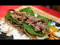 양념 돼지고기 김밥 / Grilled Pork Kimbap - Korean Street Food