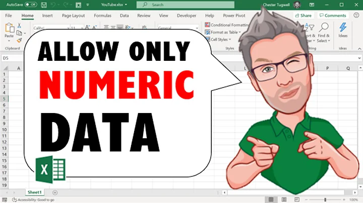 Excel: Allow Only Numeric Values in a Cell