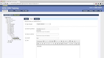 How to change the e mail address of a contact form - CMS Training