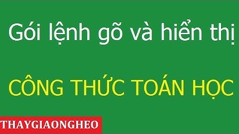 Gói lệnh dùng để gõ công thức toán học trong Latex – Vietex - p10