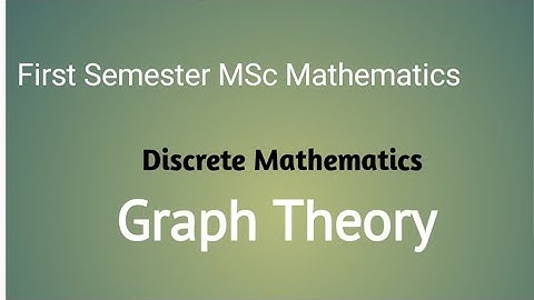 Graph theory  definitions /// first pg Mathematics