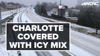 Charlotte covered in ice by winter storm