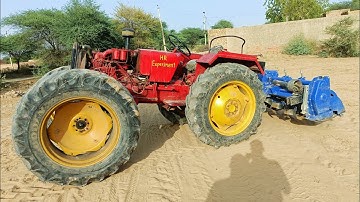 Mahindra Di 275 B tandem tractor without front tire full rotavator review video |tractor Stunt video