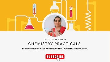 Determination of NaOH and Na2CO3 from alkali mixture solution.
