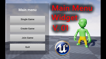 Виджет меню игры в Unreal Engine Single Menu