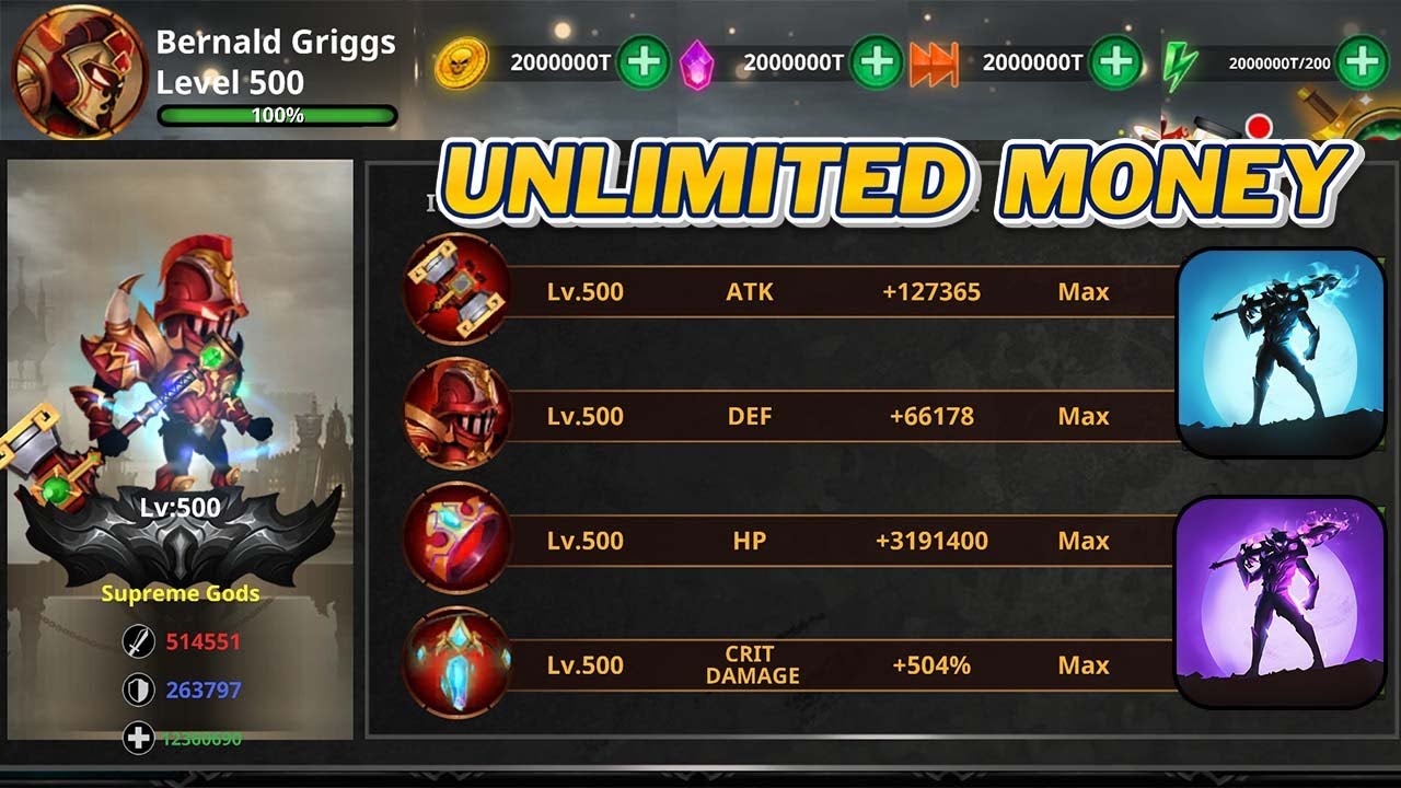 How to Get Unlimited Coins, Gems, Skips, Energy, and Max Level 500 in Stickman Legends | No Ads!