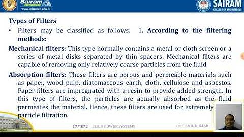 Lecture video8_17ME72_Module1_Fluid Power Systems_Dr C Anil Kumar