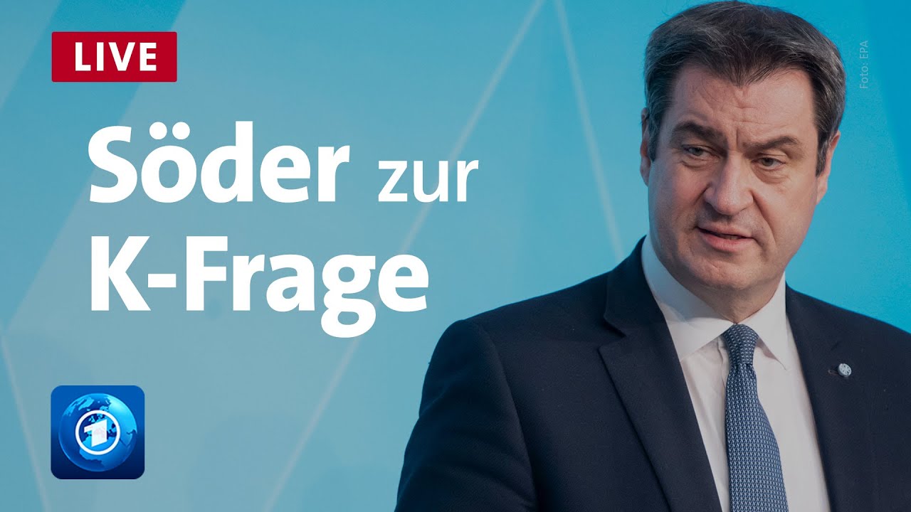 Kanzlerkandidatur der Union: Söder akzeptiert Entscheidung der CDU │ ZDFheute live