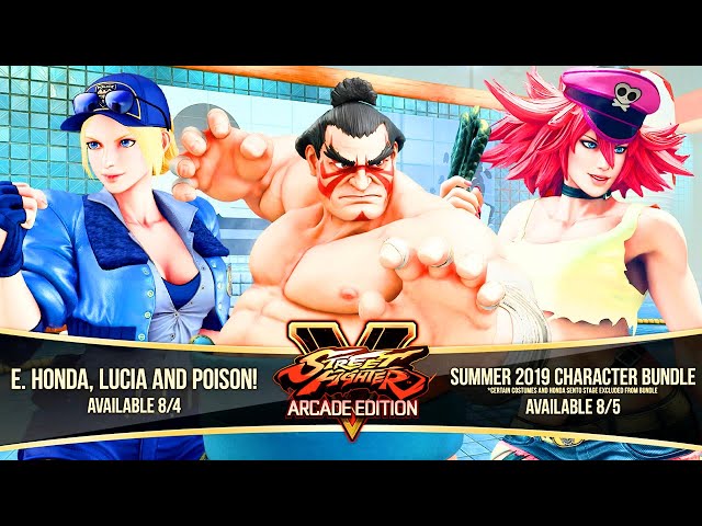 Street Fighter V: Arcade Edition adds E. Honda, Lucia, and Poison on August  4 - Gematsu