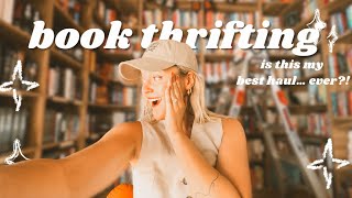 thrifting for books… AND I HIT THE JACKPOT  (vlog & haul)