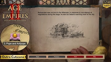 AoE2: DE - Pope and Antipope #3 - Barbarossa Campaign Outro Cutscene