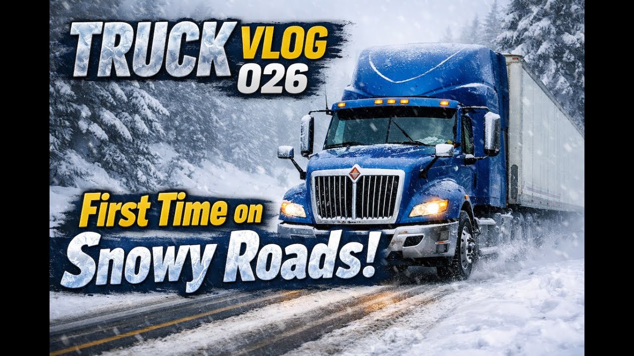 Truck Vlog 026- First Time on Snowy Roads