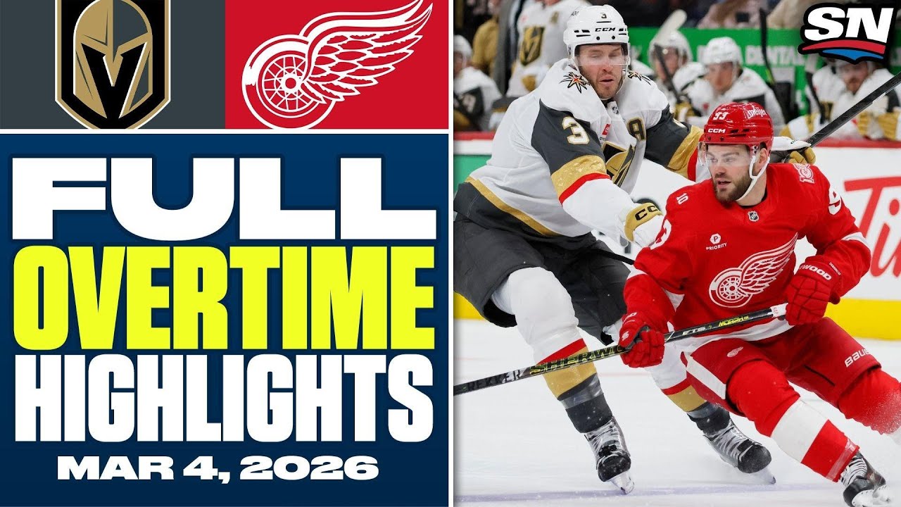 Vegas Golden Knights at Detroit Red Wings | FULL Overtime Highlights - March 4, 2026