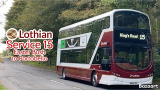 Lothian Buses Service 15 Bush to Portobello • Gemini 3 416 BN64CRV • FRV 28/9/24