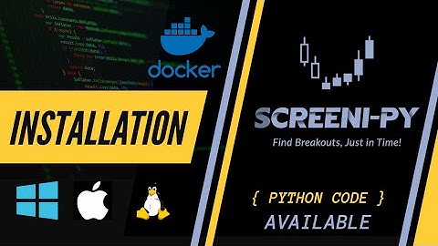 Screeni-py - Detailed Installation Guide | Screenipy - Python NSE Stock Screener