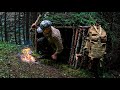 Building an offgrid survival sehlter and overnight stay