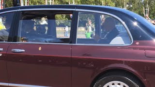 King Charles comes out of Buckingham Palace in his £10MILLION Bentley State Limousine! (2 EVER MADE)