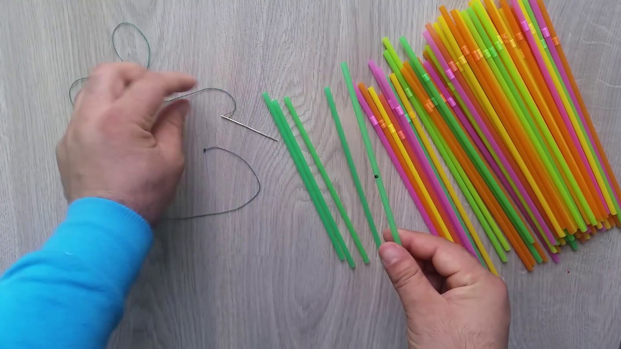 HOW TO MAKE DRINKING STRAW SPIRAL HANGING YouTube