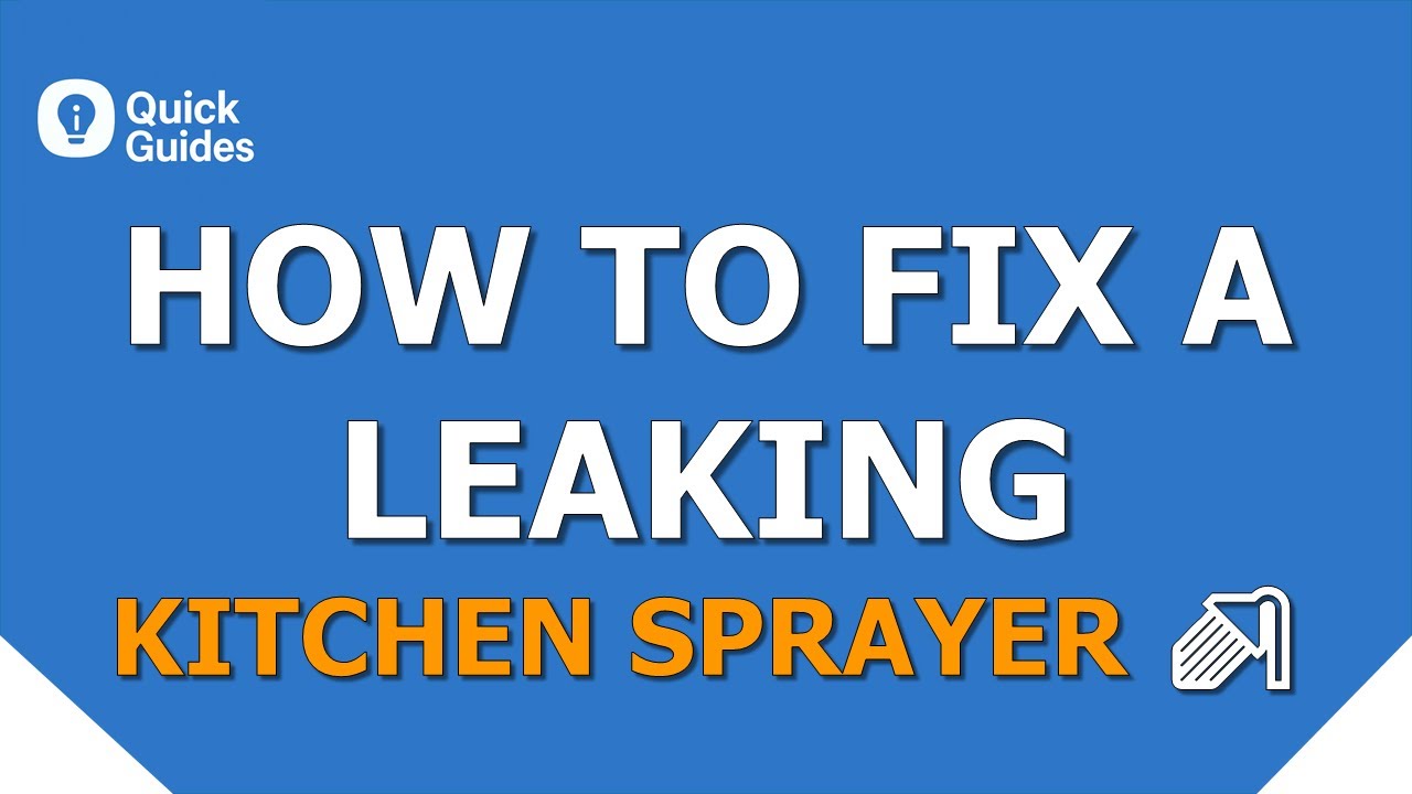 Leaking Kitchen Sprayer? Fix It Yourself